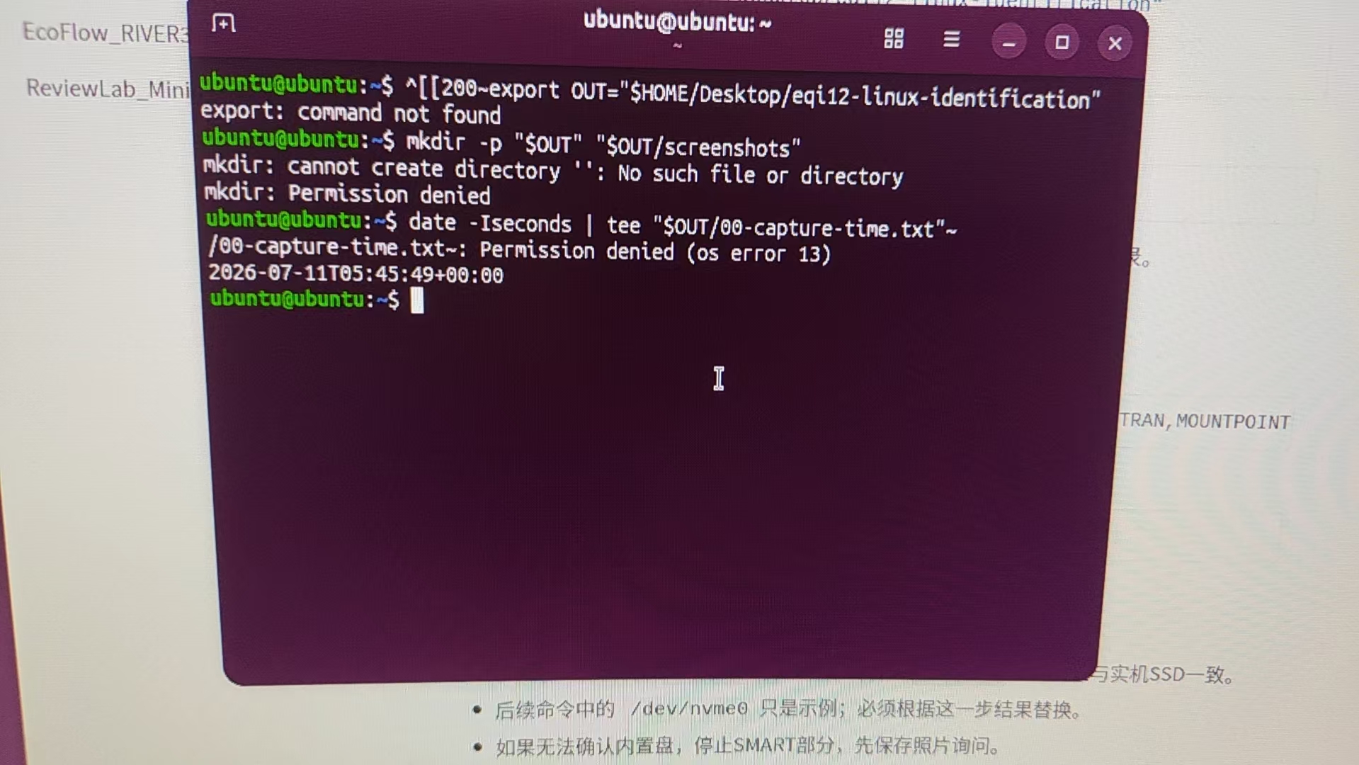 Terminal error caused by bracketed paste control characters when pasting commands