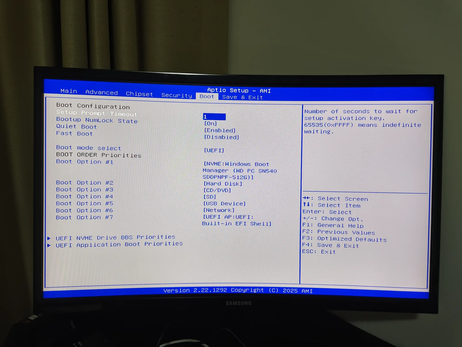 EQi12 BIOS server and recovery settings page